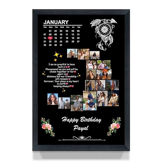Customized Collage Frames  Black Or White Frame (Size8x12In)