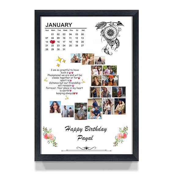 Customized Collage Frames Black Or White Frame (Size12x18In)